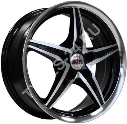 ДискAlcastaM136.5JxR16 PCD5x114.3 ET45 DIA64.1,чёрный