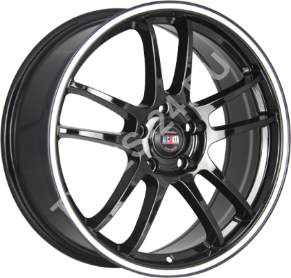 ДискAlcastaM307JxR17 PCD5x108 ET50 DIA63.3,чёрный