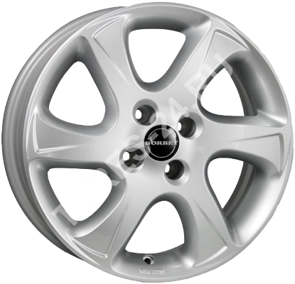 ДискBorbetTC6JxR15 PCD5x114.3 ET45 DIA72.5,серебристый