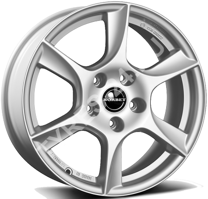 ДискBorbetTL6.5JxR16 PCD5x112 ET46 DIA57.1,серебристый