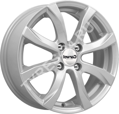 ДискCarwelОмикрон6JxR15 PCD4x100 ET45 DIA67.1,серебристый