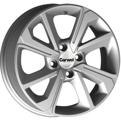 ДискCarwelПено6JxR15 PCD4x100 ET46 DIA54.1,серебристый