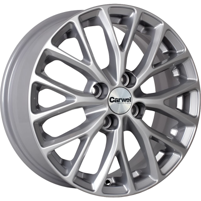 ДискCarwelРиорита6JxR15 PCD4x100 ET46 DIA54.1,серебристый