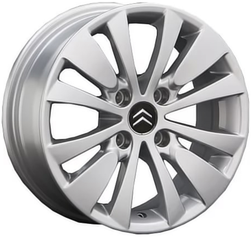 ДискCitroenCi66JxR15 PCD4x108 ET27 DIA65.1,серебристый