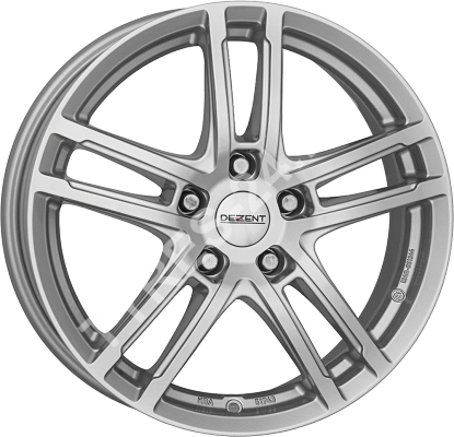 Диск Dezent TZ 7.5JxR17 PCD5x108 ET52.5 DIA63.4, серебристый