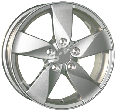 ДискHyundaiHND976.5JxR16 PCD5x114.3 ET43 DIA67.1,серебристый