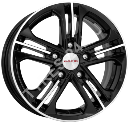 Диск КиК (K&K) Trinity 6.5JxR16 PCD5x114.3 ET43 DIA67.1, чёрный