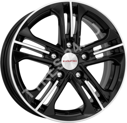 ДискКиК (K&K)Trinity6JxR15 PCD5x108 ET43 DIA67.1,чёрный