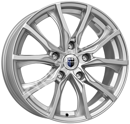 ДискКиК (K&K)Твист7.5JxR17 PCD5x108 ET45 DIA67.1,серебристый