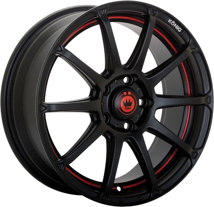 ДискKonigSH08 Bump7JxR16 PCD5x108 ET45 DIA63.4,чёрный