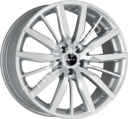 ДискMakBarbury8JxR19 PCD5x114 ET40 DIA76,серебристый