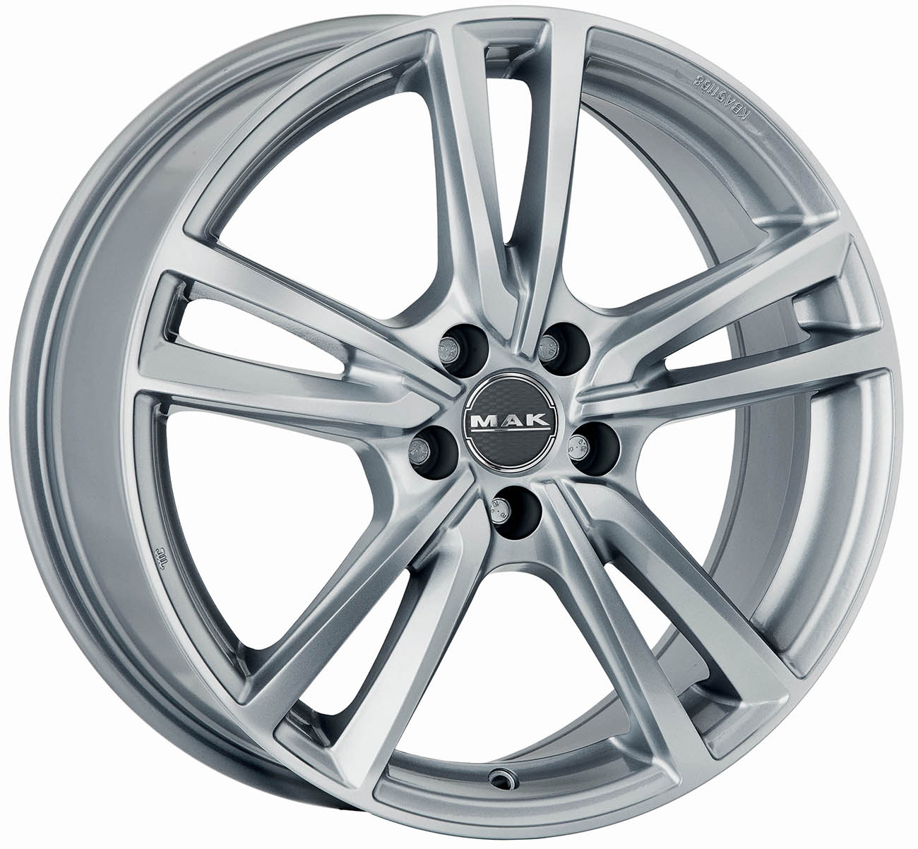 ДискMakIcona7JxR17 PCD5x114.3 ET40 DIA76,серебристый