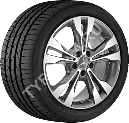 ДискMercedes (оригинал)V (W447-8)7.5JxR18 PCD5x112 ET52 DIA66.6,серебристый