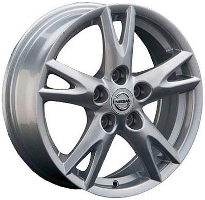 ДискNissanNS486.5JxR17 PCD5x114.3 ET40 DIA66.1,серебристый