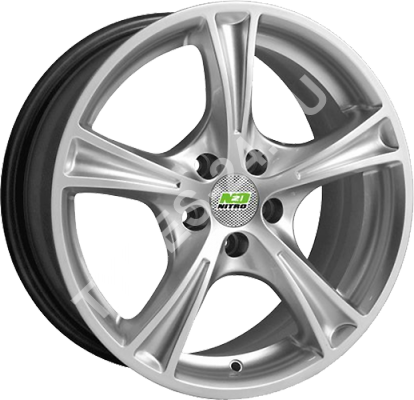 ДискNitroY2326JxR15 PCD5x105 ET39 DIA56.6,серебристый
