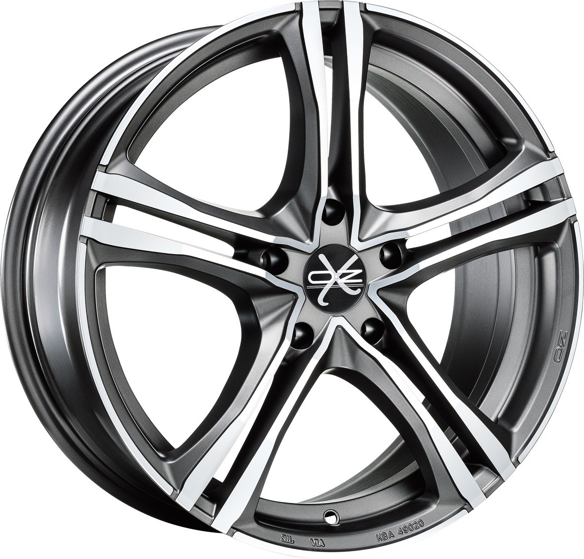 ДискOZ RacingX5B7JxR17 PCD5x114 ET45 DIA75,серый