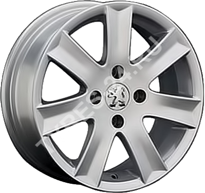 ДискPeugeotPG107JxR16 PCD4x108 ET32 DIA65,серебристый