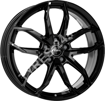 ДискRialLucca8JxR19 PCD5x108 ET45 DIA70.1,чёрный