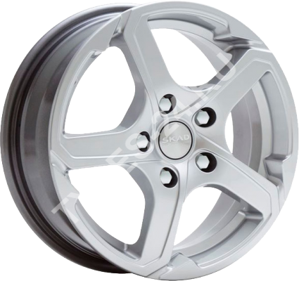 ДискSKADАллигатор6JxR15 PCD4x108 ET45 DIA67.1,серебристый