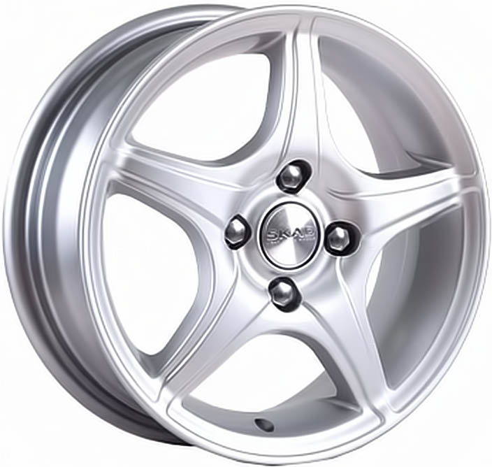 ДискSKADФортуна5.5JxR14 PCD4x100 ET35 DIA67.1,серебристый