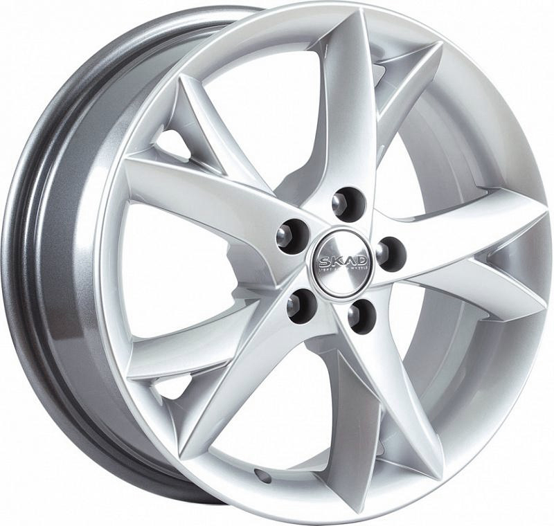 ДискSKADЛотос6.5JxR16 PCD5x100 ET45 DIA67.1,серебристый