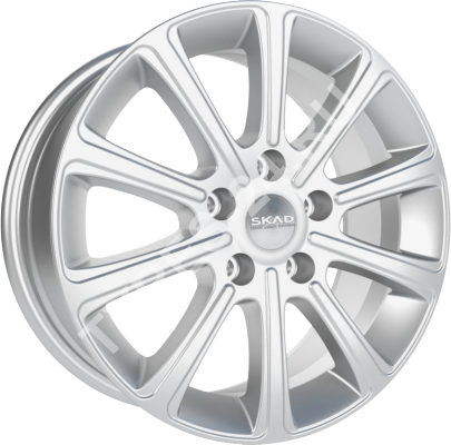 ДискSKADМилан6JxR16 PCD5x105 ET39 DIA56,серебристый