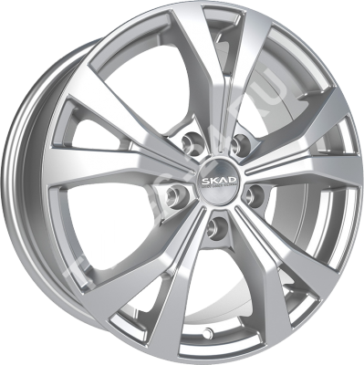 ДискSKADНагано6.5JxR16 PCD5x114.3 ET45 DIA60.1,серебристый