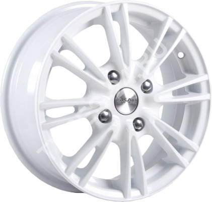 ДискSKADПантера5JxR14 PCD4x100 ET45 DIA67,белый