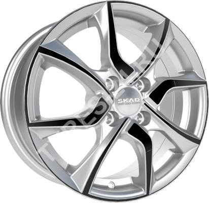 ДискSKADТулон6JxR15 PCD4x108 ET23 DIA65.1,серебристый