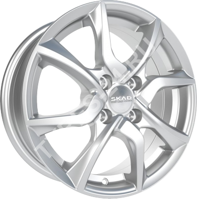 ДискSKADТулон6JxR15 PCD4x108 ET27 DIA65,серебристый