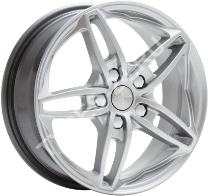 ДискSKADТурин7JxR17 PCD5x114.3 ET50 DIA67.1,серебристый