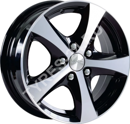 ДискSKADУран-25.5JxR14 PCD4x98 ET35 DIA58.6,чёрный