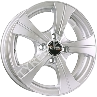 ДискTech Line4105.5JxR14 PCD4x100 ET49 DIA56.6,серебристый