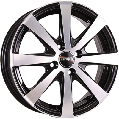 ДискTech Line6346JxR16 PCD4x100 ET37 DIA60.1,чёрный