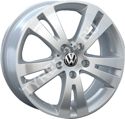 ДискVolkswagenVW658JxR18 PCD5x130 ET53 DIA71.5,серебристый