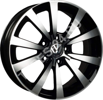 ДискVolkswagenVW80H6.5JxR16 PCD5x112 ET33 DIA57.1,чёрный