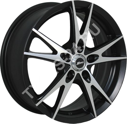 ДискX-RaceAF-116JxR15 PCD5x100 ET38 DIA57.1,чёрный